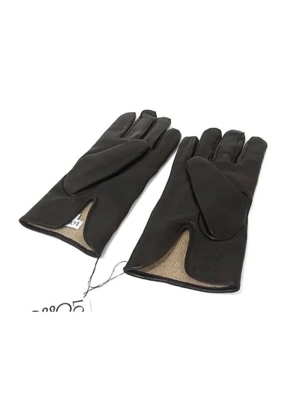 Loewe Anagram Leather Gloves Cold Dark Brown